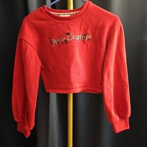 JUICY COUTURE  Red Logo Crop top Sweatshirt – Size XS 💋🔥